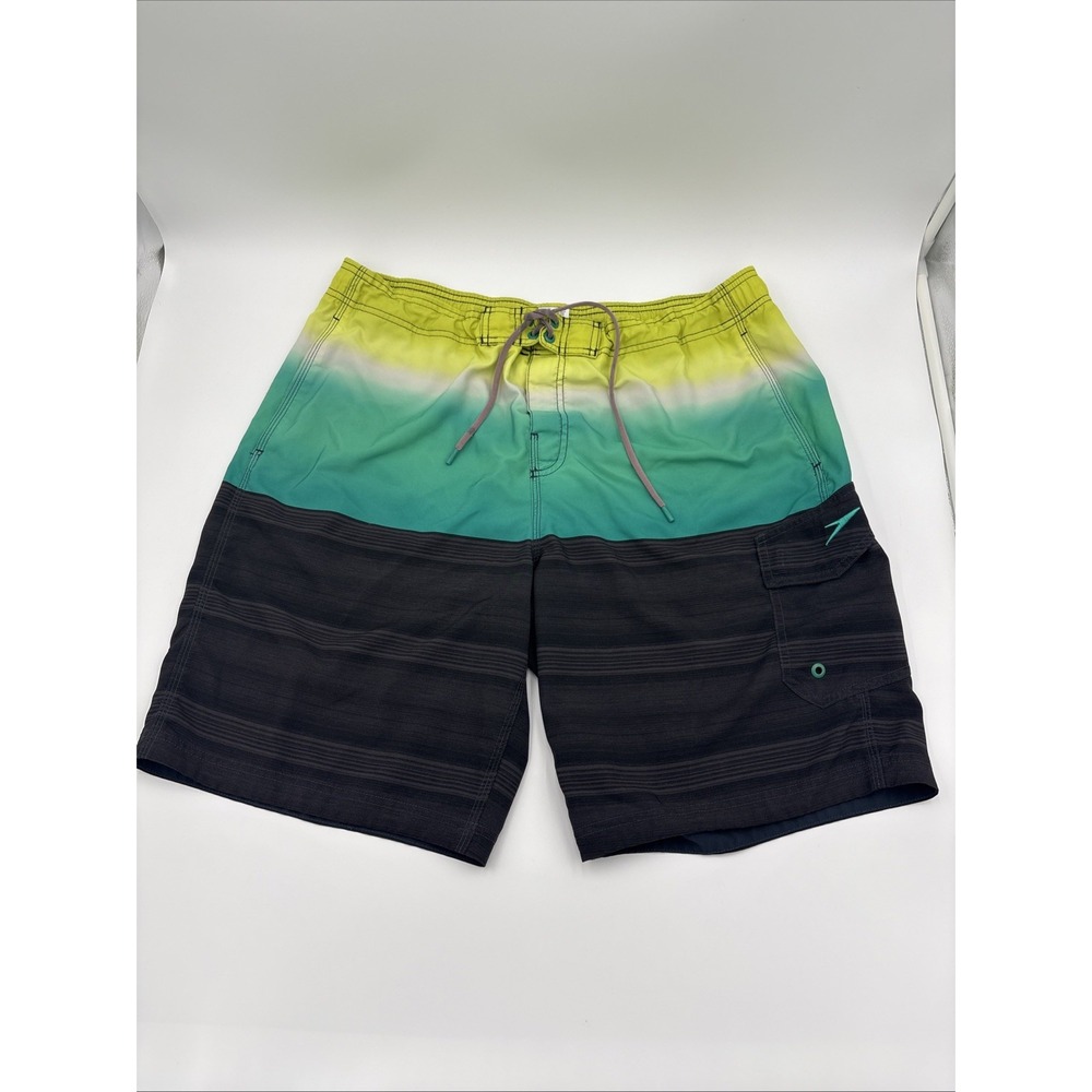 Speedo Men's Swim Trunks Sz Large Teal Green